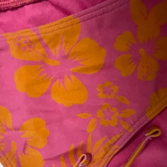 Hollister pink and orange hibiscus bikini tie bottom size S - Picture 3 of 4